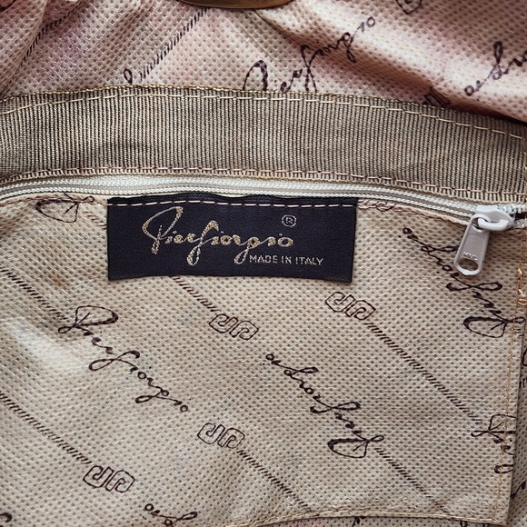 Vintage Pier Giorgio Woven Shoulder Bag Bright Multicolor Italian Straw Elegant - Picture 7 of 8